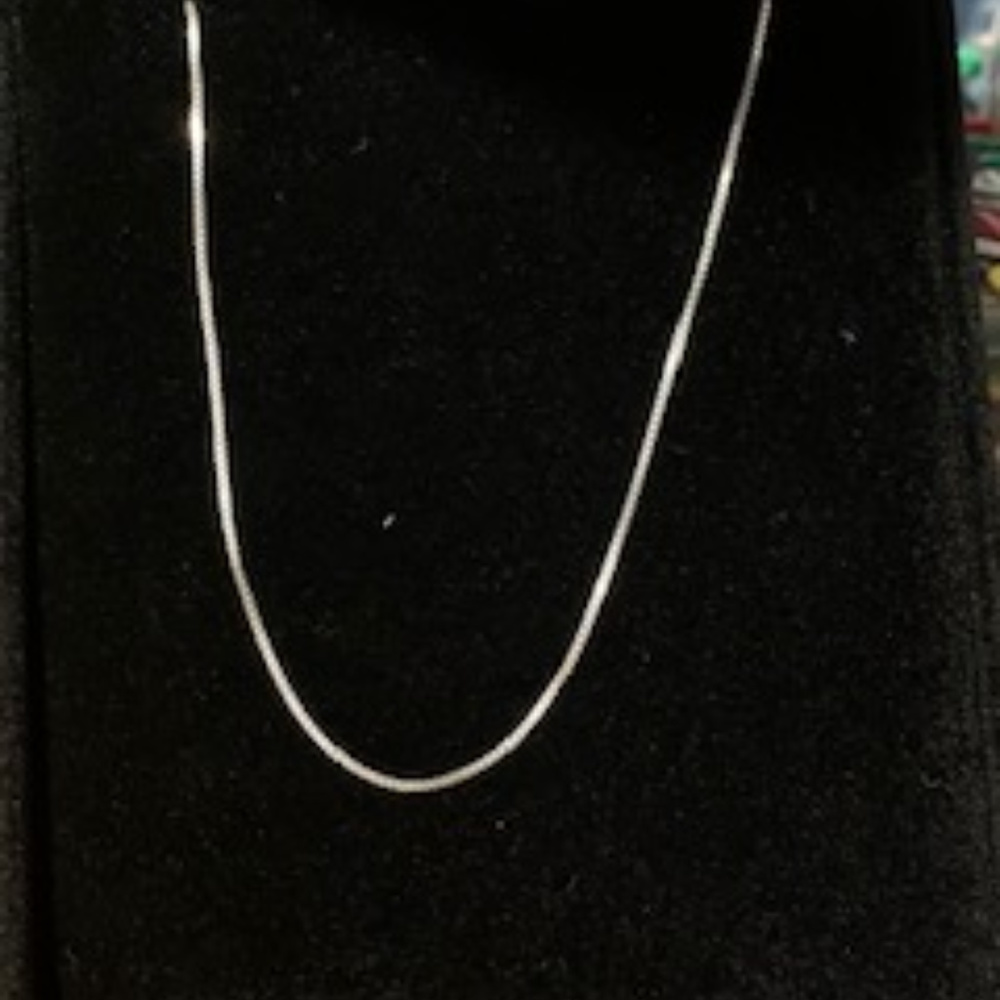 Silver Box Chain - 16" and Silve Box Chain - 14"